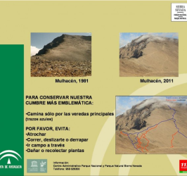 Cartel informativo PN Sierra Nevada