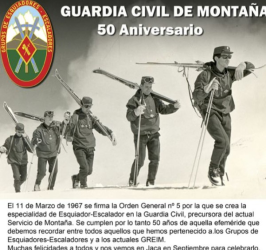 Guardia Civil de Montaña – 50 Aniversario