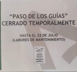 «PASO DE LOS GUÍAS» Cerrado Temporalmente.